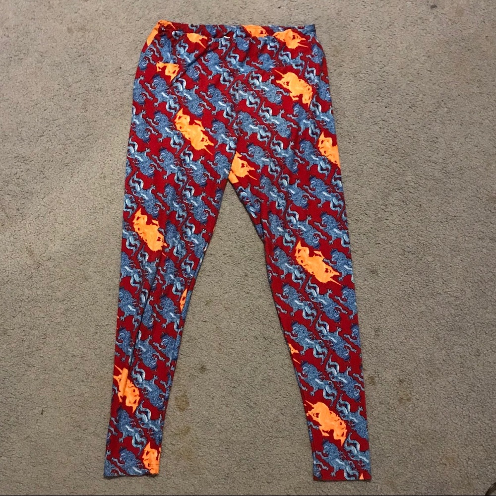Lion And Horse Print Leggings